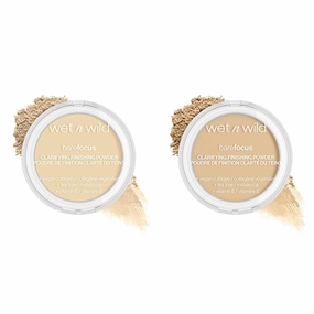 wet n wild Bare Focus Clarifying Finishing Powder | Matte | Pressed Setting Powder Fair-Light & Light-Medium