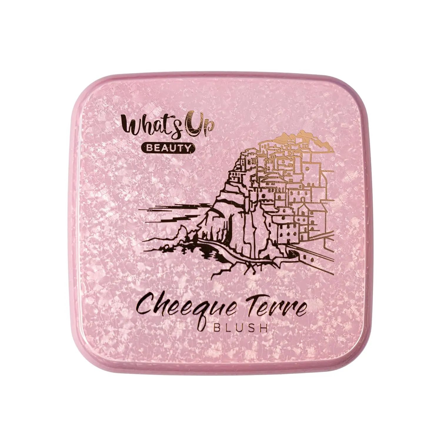 Whats Up Beauty - Cheeque Terre Blush - Shade 10 Peaceful Pisa Clean Cruelty Free Vegan Natural Made in Italy Niacinamide Hyaluronic Acid Actives Cheek Makeup