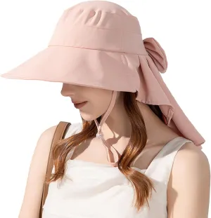 Womens Sun Hat UPF 50  Wide Brim Gardening Hat with Neck Flap