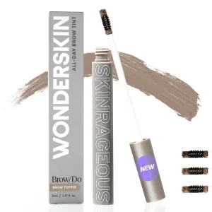Wonderskin Brow/Do Eyebrow Gel Topper - Skinrageous All-Day Eyebrow Tint Mascara, Long-Lasting, Waterproof & Transfer-Proof Tinted Brow Gel Topper (Brunette)