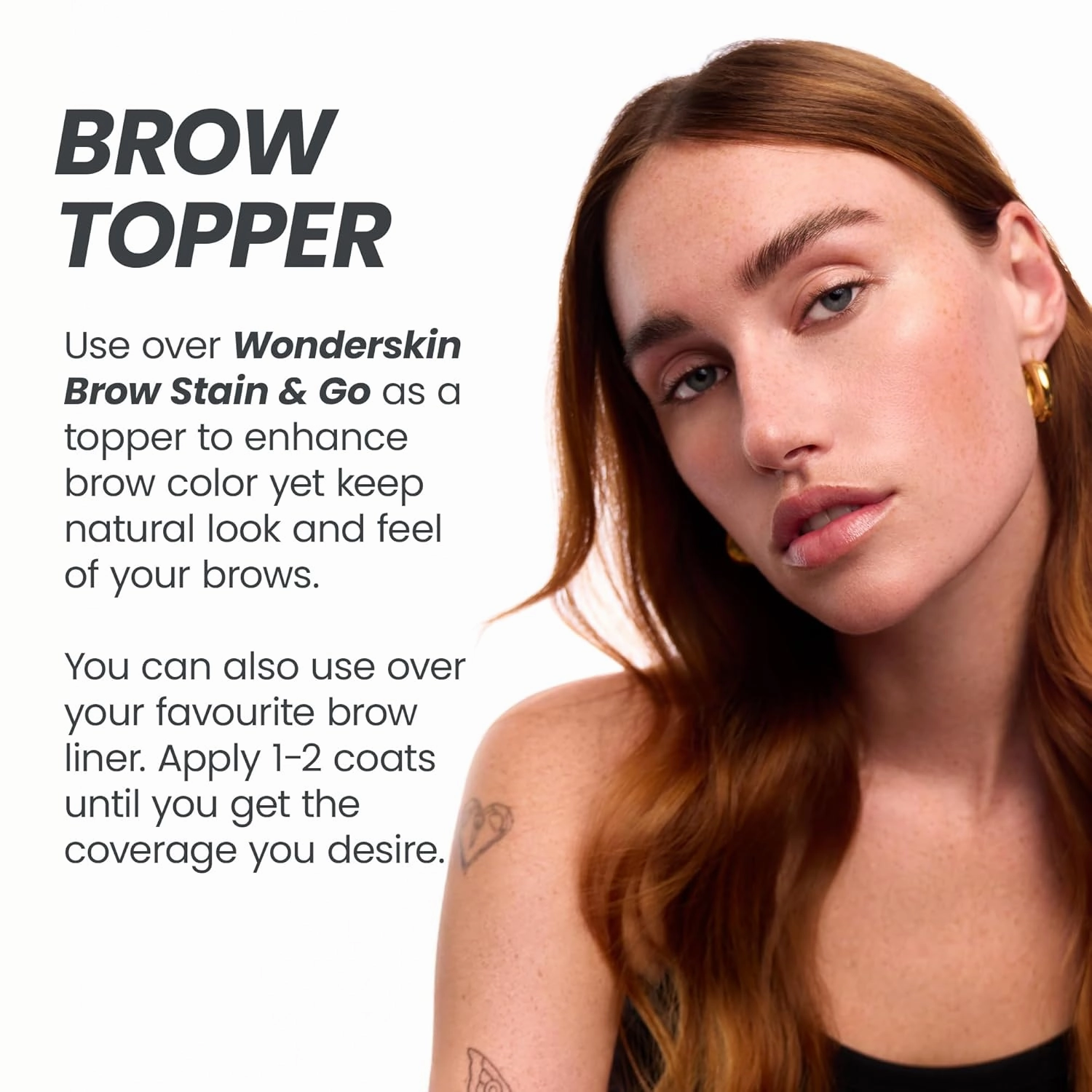 Wonderskin Brow/Do Eyebrow Gel Topper - Skinrageous All-Day Eyebrow Tint Mascara, Long-Lasting, Waterproof & Transfer-Proof Tinted Brow Gel Topper (Blonde)
