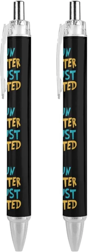 Yepp I Just Farted Cute Ballpoint Pens for Women and Man Retractable 0.5 Mm Ball Point Pen for Working 2 PCS